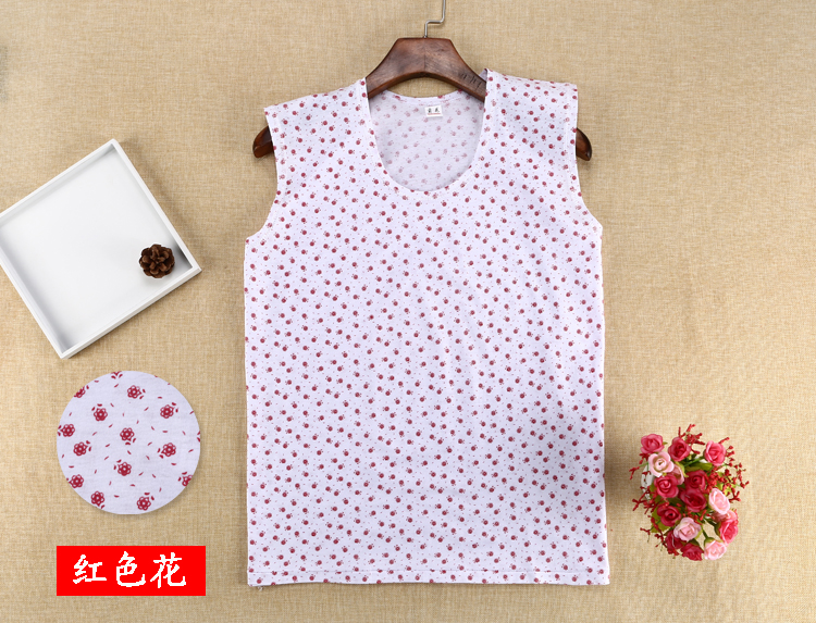 Áo vest nữ trung niên cotton mẹ không tay áo lót mùa hè cotton cao tuổi cộng với áo vest béo cỡ lớn l áo lót 2 dây
