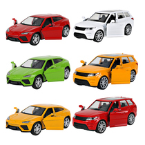 Huili zinc alloy car Jeep model double door light music boy cake ornaments childrens toys