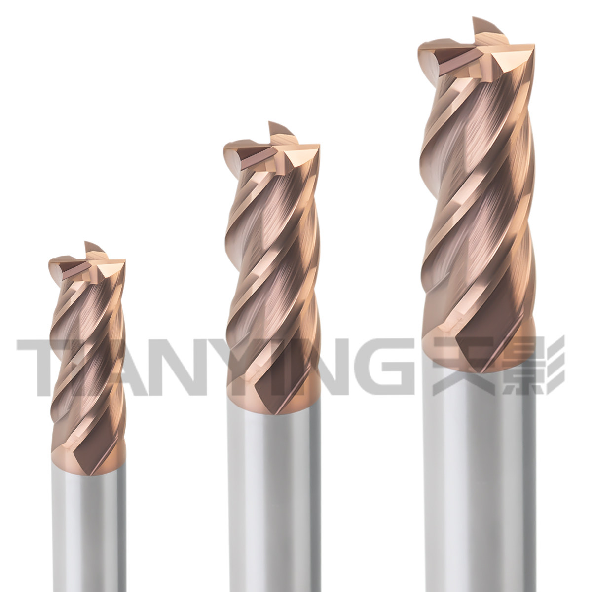 Super-hard alloy tungsten steel milling cutter four edges