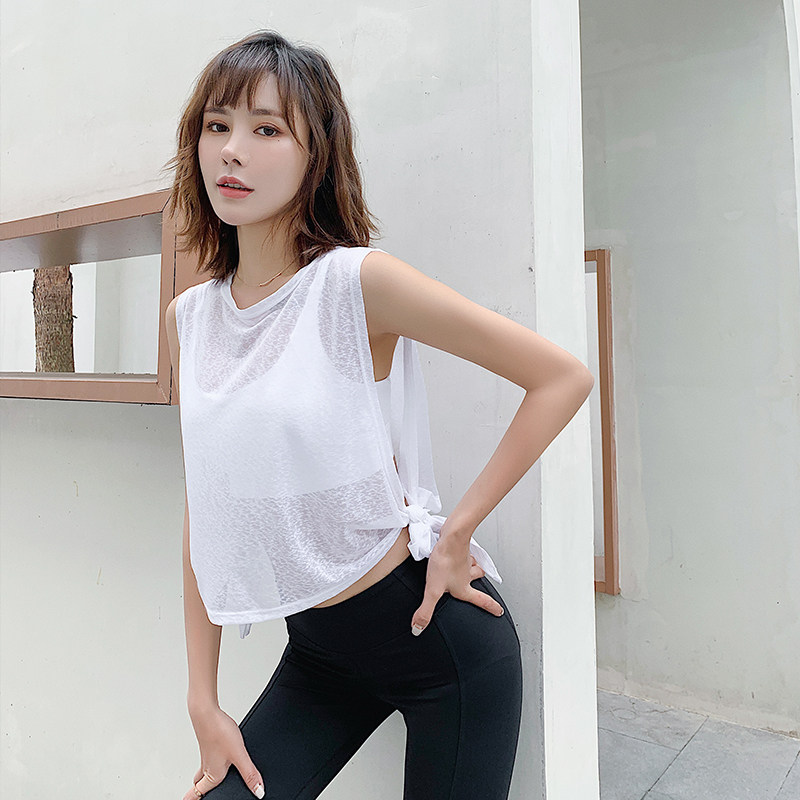 Indeed chic sports blouses woman thin section sleeveless T-shirt sexy tennis red fitness vest speed dry running yoga service summer