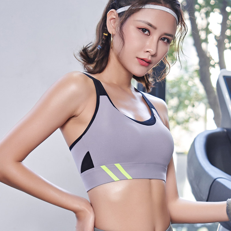 Indeed strange sports underwear women's high-strength shockproof running yoga beauty vest gathered net red fitness bra bra