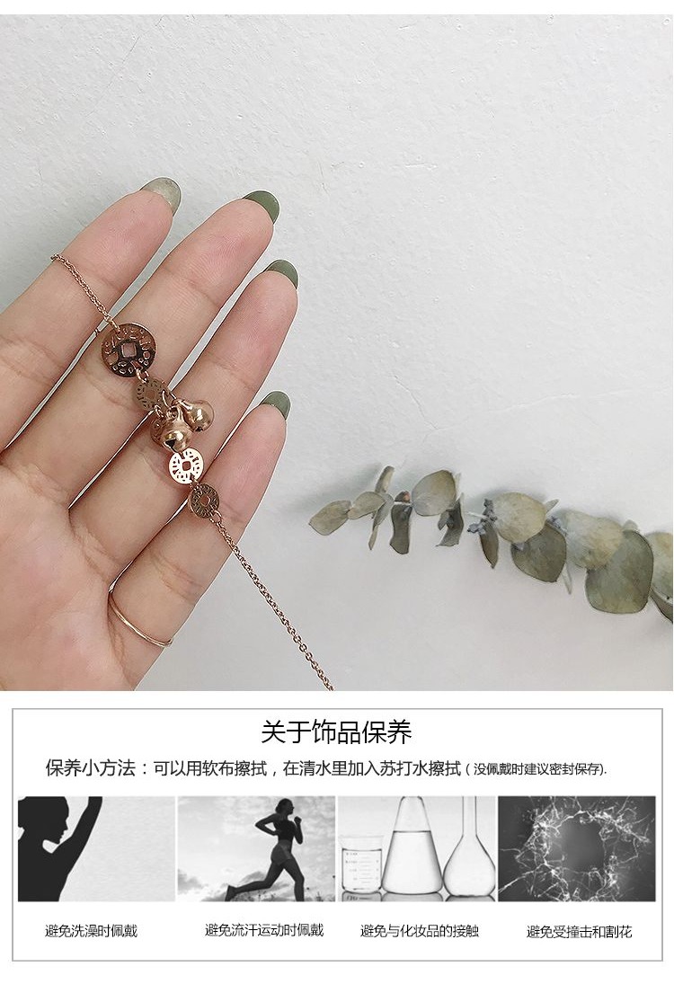 Vòng chân bằng thép titan nữ phiên bản Hàn Quốc của học sinh đơn giản Sen gợi cảm Hàn Quốc mùa hè mắt cá chân không gây dị ứng không phai lắc chân nữ bạc ta