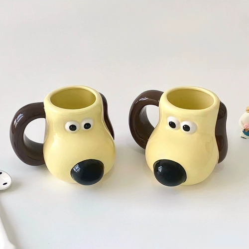 Корейский мультфильм Invincible Boss Dog Ceramic Cup Cup Cup Cup Cuf Cufe Coffe