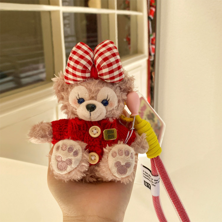 Декоративная подвеска 手作miu风雪莉玫玫达菲小熊包包挂件毛绒公仔挂饰圣诞礼物送女生
