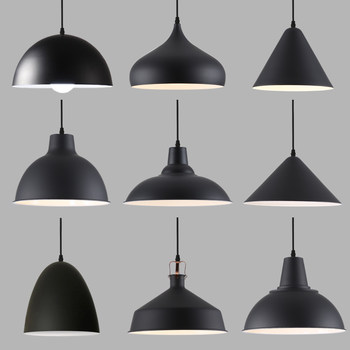 Simple Industrial Style Black Engineering Lamp, Retro Creative Restaurant, Hotel, Milk Tea Shop, Hot Pot Restaurant, Personalized Pot Lid Pendant Lamp