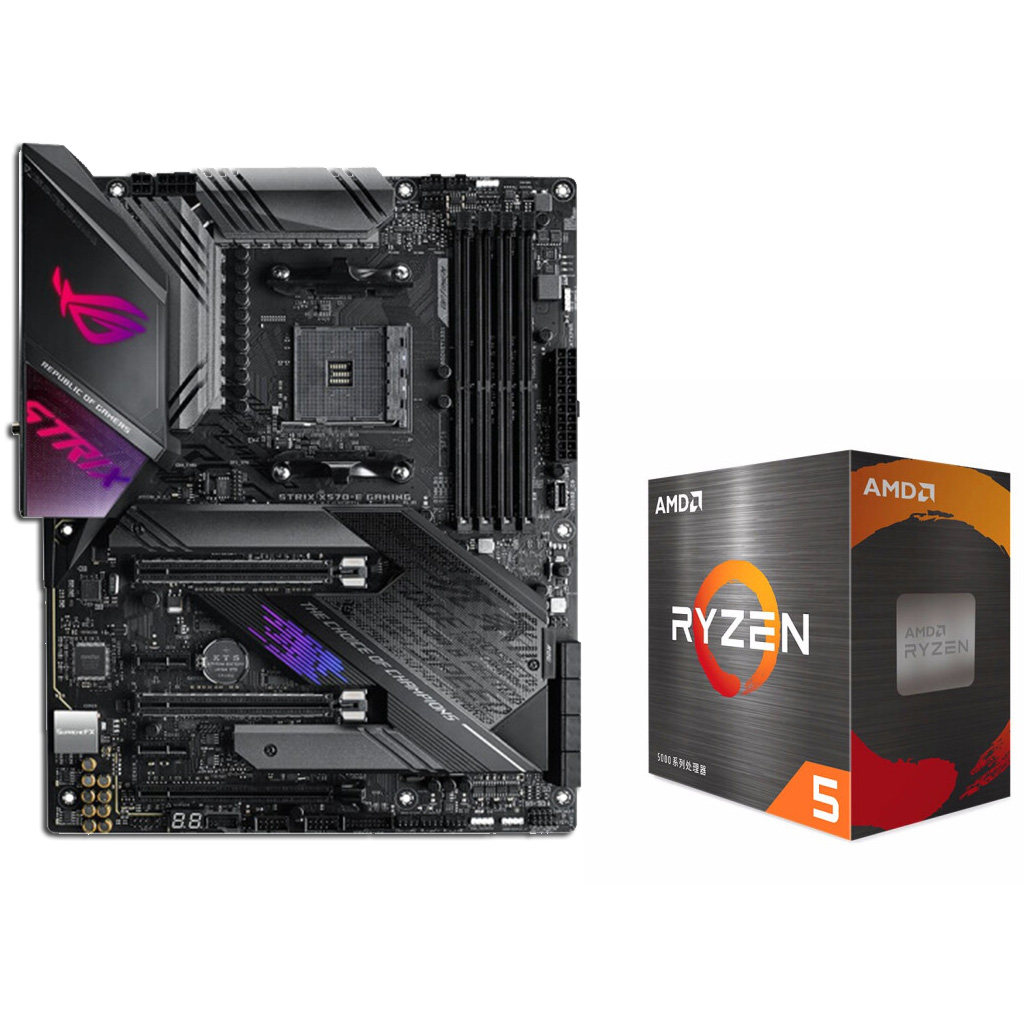 Asus Asus Mengguiao ROG STRIX X570-E GAMING with 5600X box