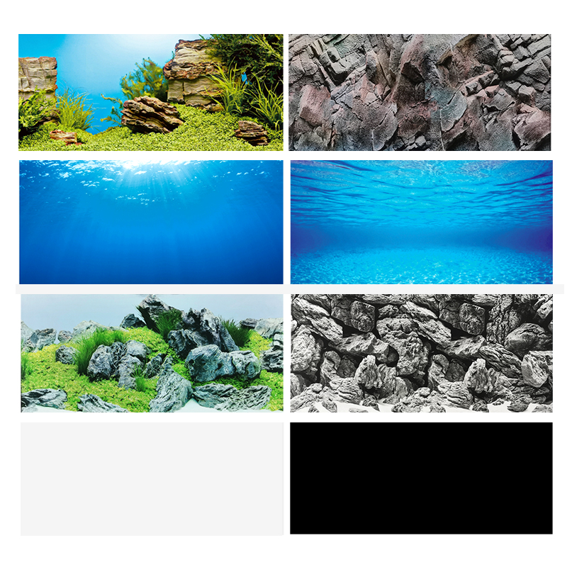 JUWEL Germany Black Diamond fish tank hanging painting high-definition solid pattern building with view waterproof decoration repeatedly used with double-sided view