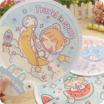 Summer folding Group fan cartoon portable girl ins fan cute small fan student mini cloth fan