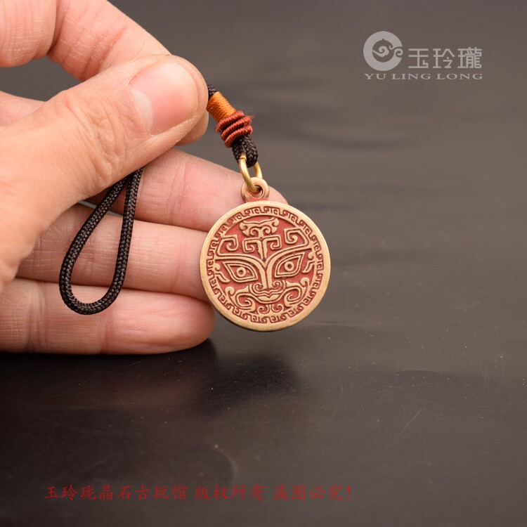 Retro bronze sculpture sand gluttony Sweet piece of solid brass beast Ping Henfu bronze decoration antique bronze