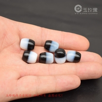 Black and white pharmacist small dzi beads loose beads old agate bracelet necklace string spacer beads waist beads top beads with beads hidden ornaments