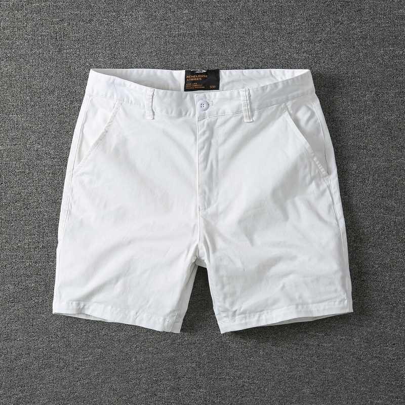 Men's Casual Shorts, Pure Cotton, Slim Fit, Solid Color, Three-Quarter Length Pants, Summer Thin Elastic 3/4 Pants, Ultra-Short Men's Shorts Men's Casual Shorts, Pure Cotton, Slim Fit, Solid Color, Three-Quarter Length Pants, Summer Thin Elastic 3/4 Pants, Ultra-Short Men's Shorts