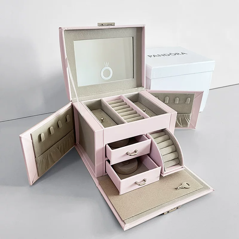 Pandora, ring, necklace from pearl, gift box, storage system