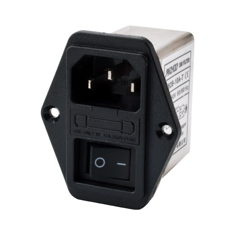 ANZHOU Anzhou CW2B-10A-T IEC socket with switching EMI filter 10A AC power purifier
