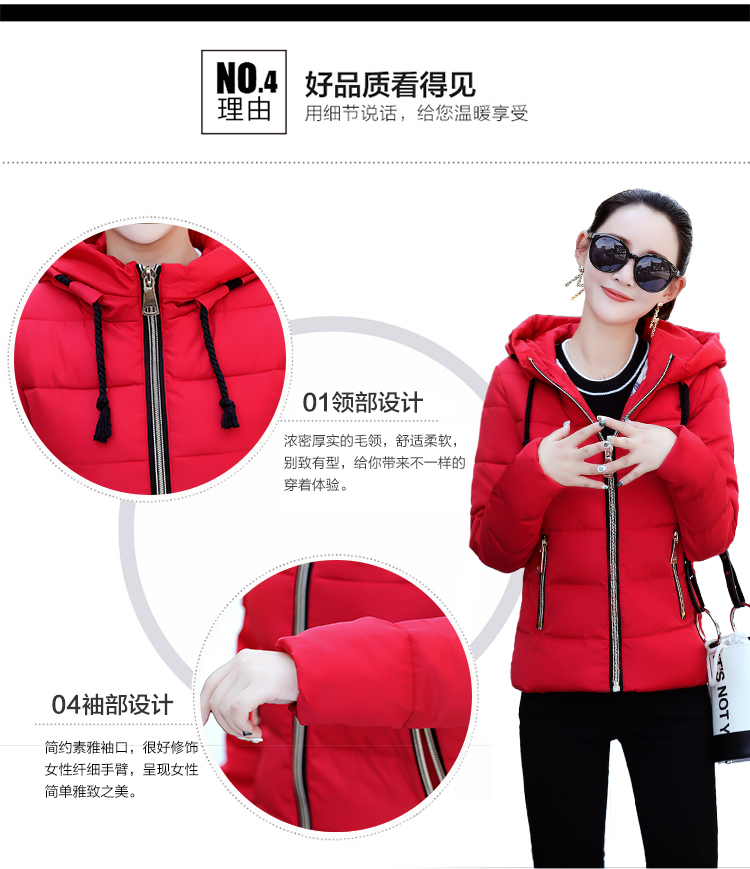 Áo khoác nữ mùa đông 2018 ngắn phiên bản Hàn Quốc của chiếc áo khoác cotton nhỏ tự trồng xuống áo khoác cotton cho học sinh các mẫu áo phao nữ đẹp