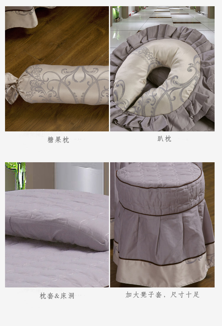 Cao cấp mới dầu gội đầu sau sinh da đẹp bedspread denim bông hoa ren bedspread tùy chỉnh SPA - Trang bị tấm các mẫu ga giường spa