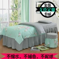 khăn trải giường đẹp mới denim hoa màu xám xanh đồng bằng đơn giản giường massage ấm áp bao gồm một gia đình bốn vườn custom-made - Trang bị tấm các mẫu ga giường spa