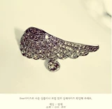 Jz0225 Ретро пистолет Black wons wings из великолепных ангелов со стразами