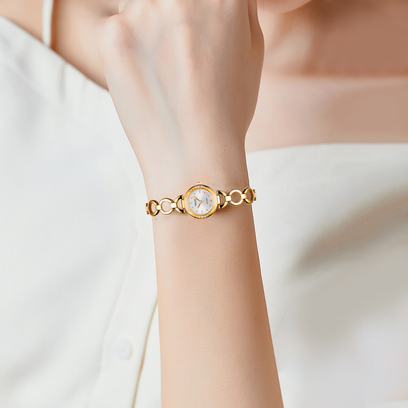 New small dial bracelet watch lady minimal temperament and small fine tape mini women watch ten brand list