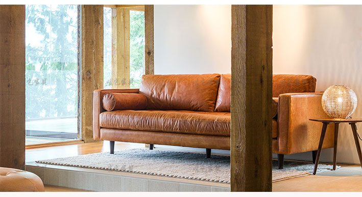 Sau khi Bắc Âu tối giản sofa da hiện đại nhỏ sofa căn hộ kép văn phòng ba phòng mẫu nhỏ gọn được thiết kế riêng - Ghế sô pha mẫu ghế sofa đẹp