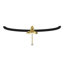 JI LInN NICENESS orchid Gold pearl pendant collar sterling silver choker choker female