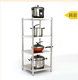 Stainless steel kitchen rack 30 multi-layer floor-to-ceiling square gap 45cm storage pot rack for sundries and vegetables