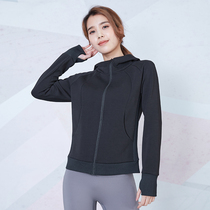 New sweatshirt hooded sports jacket loose cardigan running fitness autumn winter long sleeve yoga sportswear women spot