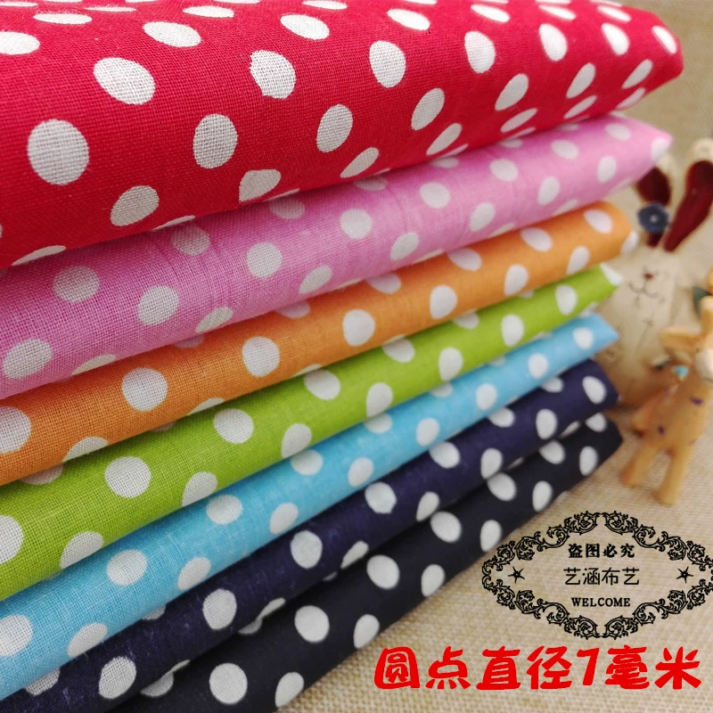 Mục vụ dot dot bông vải điểm ý tưởng phim hoạt hình handmade TỰ LÀM bông vải quần áo váy hoa vải