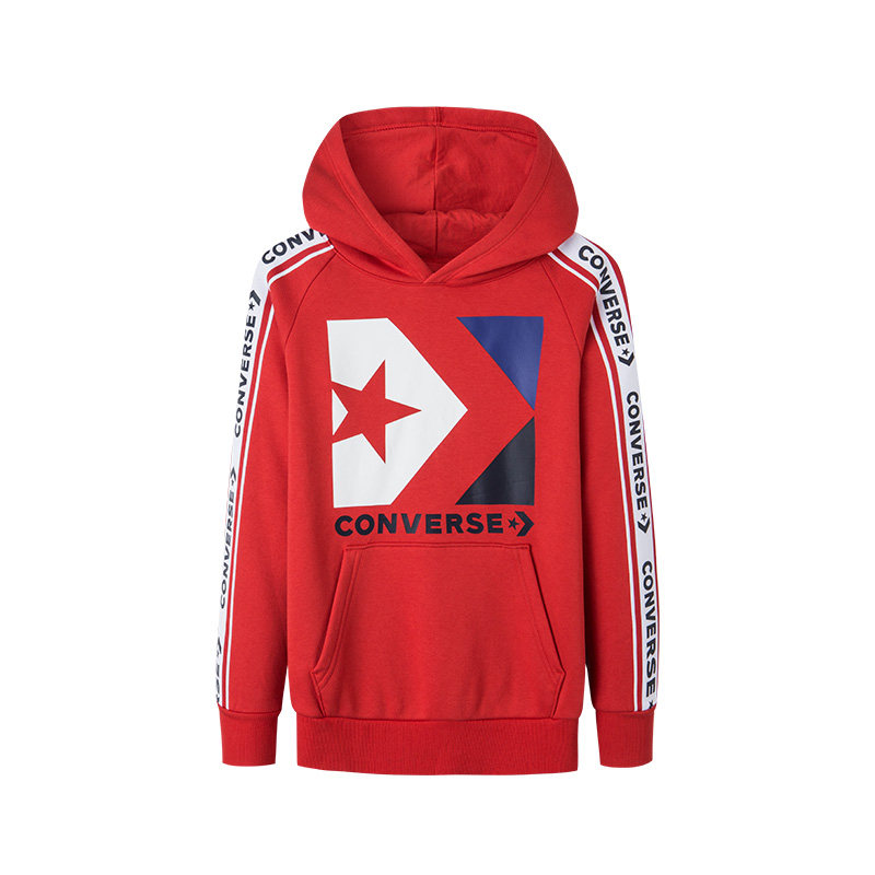 Converse 匡威  中大童加绒保暖连帽卫衣 聚划算双重优惠折后￥135.35包邮 110~150码2色可选