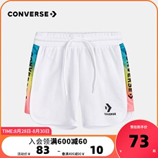 детские штаны converse匡威童装2021夏季新品女童大童纯色透气舒适针织短裤
