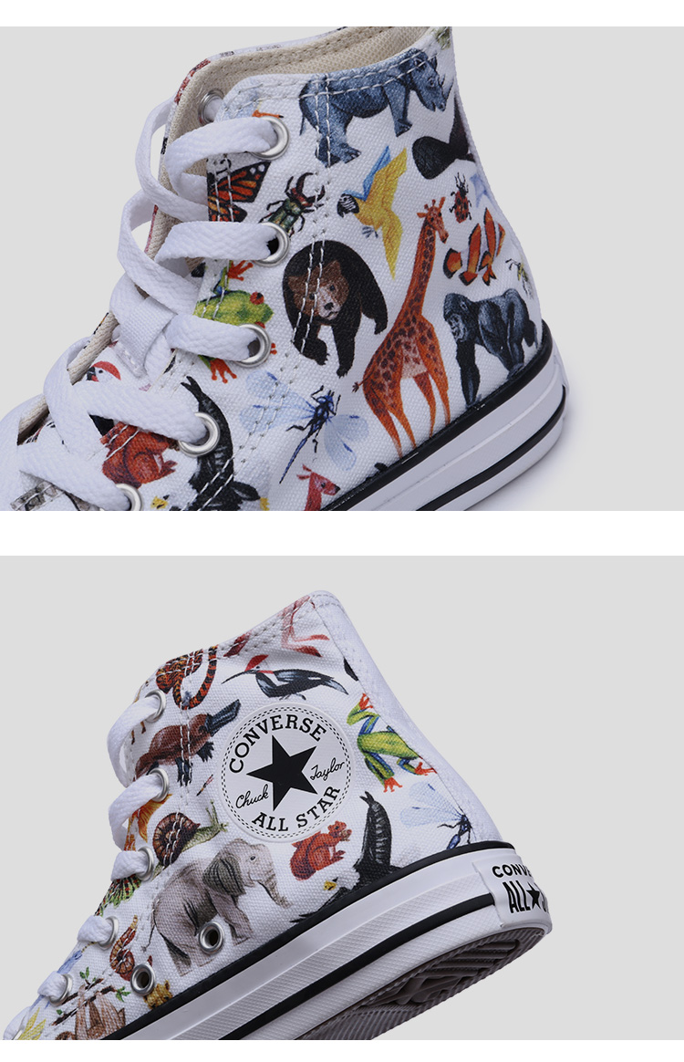 Converse 匡威 中大童动物图案高帮帆布鞋 图6