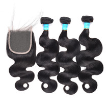 8A Body Wave Peruvian Virgin Human Hair Lace Closure Peru wig