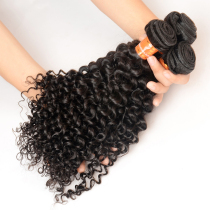 8A Kinky Curly Virgin Brazilian Human Hair Bundles Curly wig