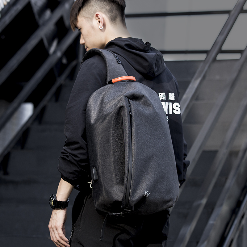 Hong Kong Travel Chest Bag Male Brief Casual Single Shoulder Slanted Satchel Personality Student Trend Oblique Satchel Satchel Satchel Bag Men's Bag