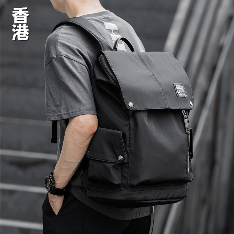 Hong Kong Trend Post-Hong Kong Shoulder Bag Men Leisure Travel Bag Flip Bag Cover Computer Bag bag Bag College Student Bag Men Bag