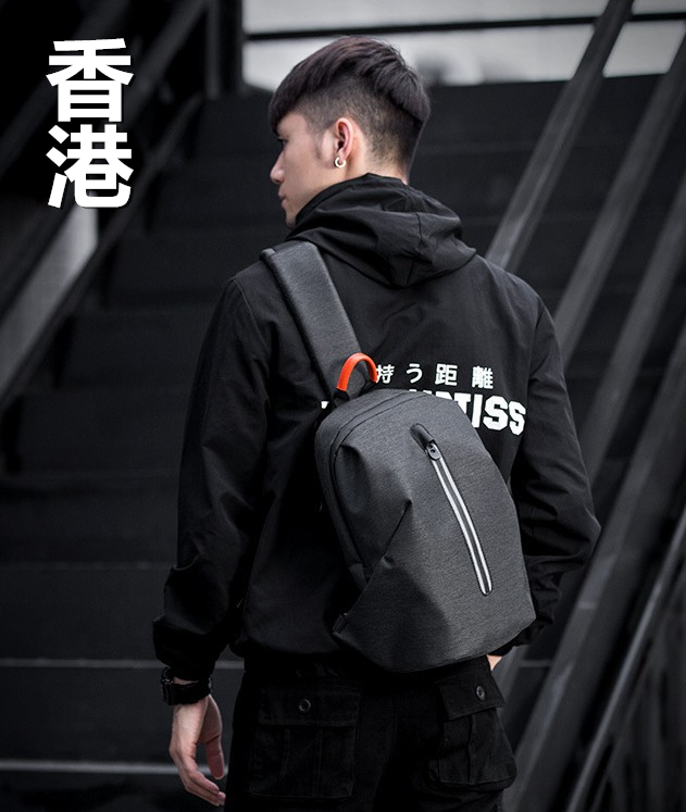 Hong Kong Chest Bag Men Ins Tide Card Sports Students Single Shoulder Bag Casual Purse diagonal Cross-pack Diagonal Satchel Bag