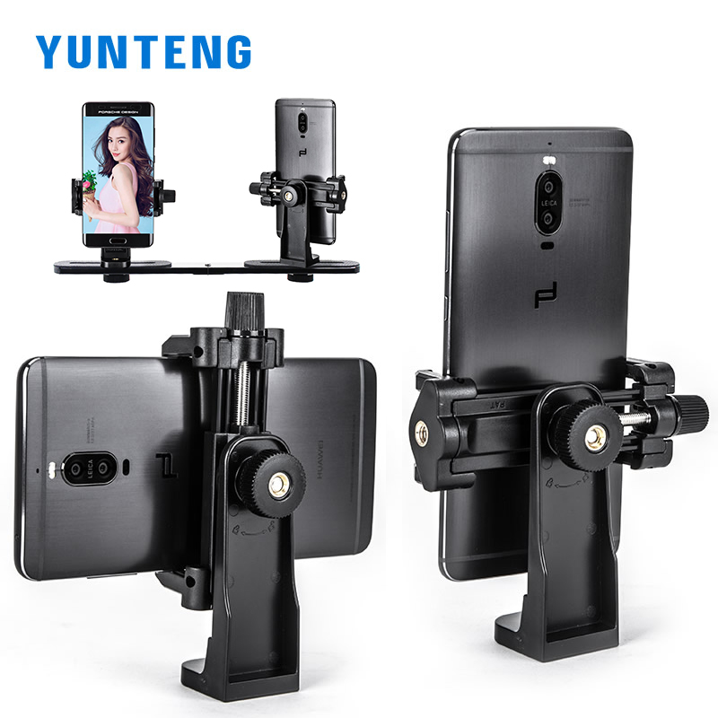 Cloud Teng Large Cell Phone Clip Horizontal Vertical Rotary Photo Tripod Tripod Head Multiple Suitable for Apple oppo Huawei Universal bracket
