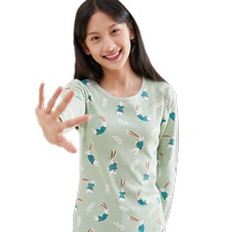Bailing Baili Girls Thermal Underwear Womens Velvet Thickened High School Student Suit Older Childrens Autumn Clothes and Autumn Pants Girls