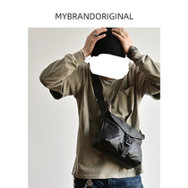 Buried not rotten soft cowhide shoulder bag chest bag fashion men underarm bag women mobile phone bag D3033