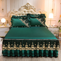JERYOUN All Cotton Latex Lace Bed Skirt Single Cotton Four Piece Cotton Cotton Cotton Cotton Cover Cover Cover Four Seasons General 1 8