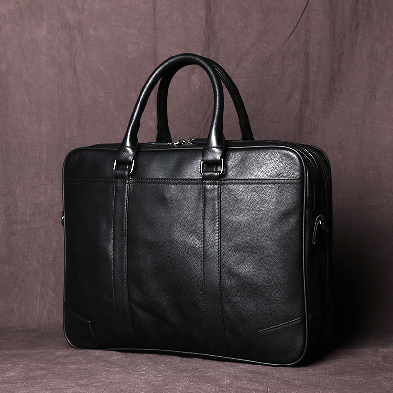 Genuine leather men's handbag casual business first-layer leather briefcase large-capacity computer bag one-shoulder diagonal bag