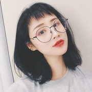 Phiên bản tiếng Hàn mới của phong cách retro retro retro ulzzang đa giác lưới phần kính đỏ phụ nữ có độ