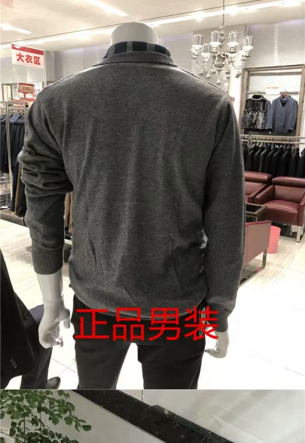 Đàn ông đích thực mùa xuân và mùa đông và thời trang kinh doanh mới Thời trang len mỏng 100% không thể mua được áo len lông màu bóng thoi trang nam dep