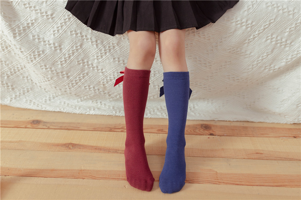 Filles Mignon Noeud D'Arc Coton Crew Socks 1 Jeu display picture 10