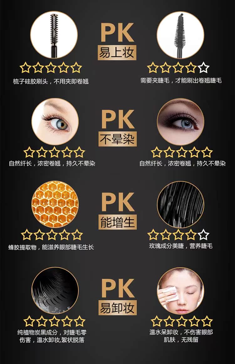 Làm bằng tay châu Âu keo ong mascara chính hãng không thấm nước và uốn cong mồ hôi dày không làm nhòe đôi mắt lớn tăng trưởng chất lỏng lady mascara tốt