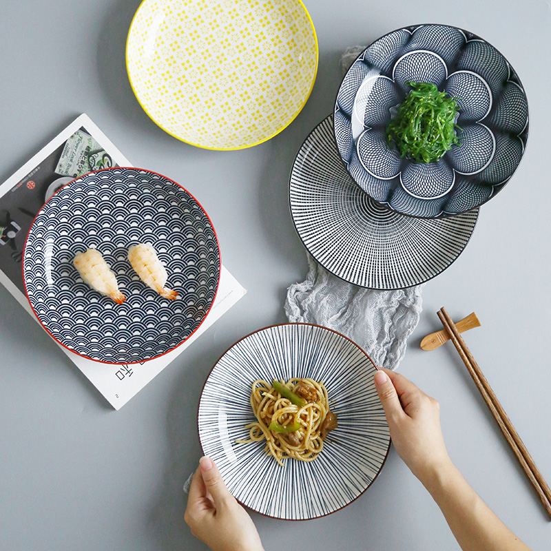 Japanese tableware ceramic dish dish creative cool dish dish with good-looking plate dish household dish dish