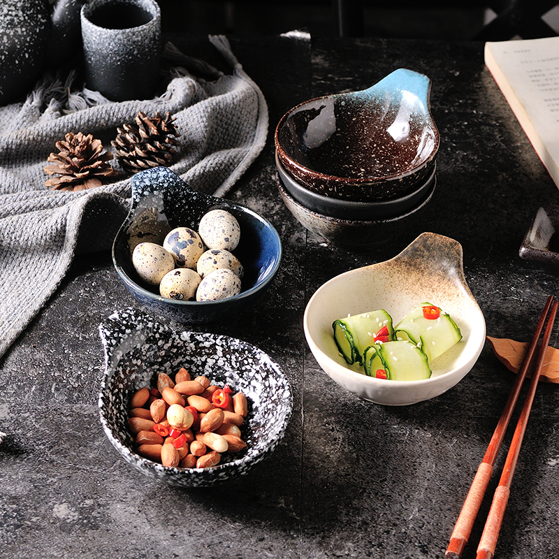 Ceramic snack dry fruit disk Japanese and wind disc creative afternoon tea snack dish dish dish dish dish bowl