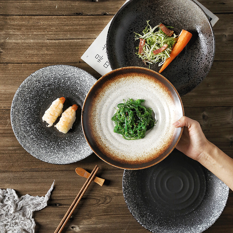 Day-Style Cutlery Deep Disc ceramic disc Dishes Creative Challapan Seeds Bowl dishes Home Disc Subnets Red Plates