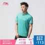 Li Ning áo sơ mi tay ngắn nam nhanh khô thoáng mát đan áo thể thao mùa hè ngắn APLM137 - Áo polo thể thao áo polo kẻ ngang