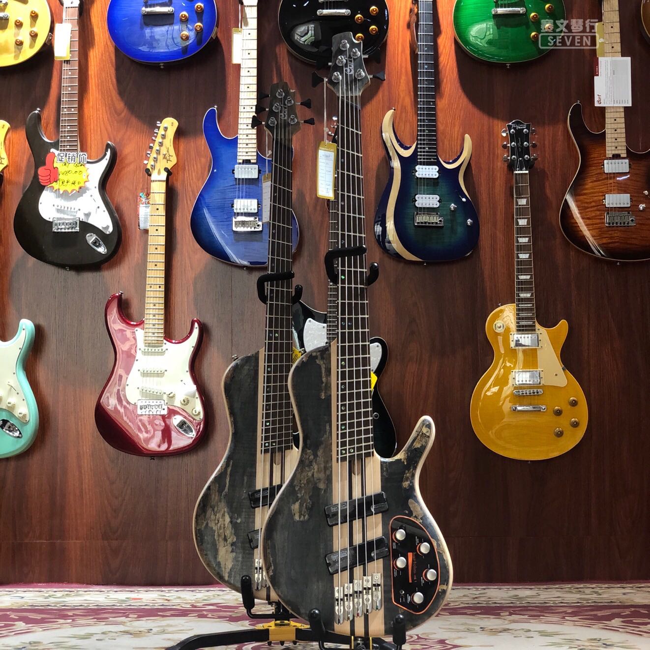 Seven piano line cort couter fan product A5 plus scms five-string bass black swamp wood super cool veneer