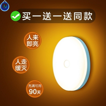 Toilet induction lamp bedside toilet book under bed self-adhesive rechargeable night light tremble sound with super long battery life
